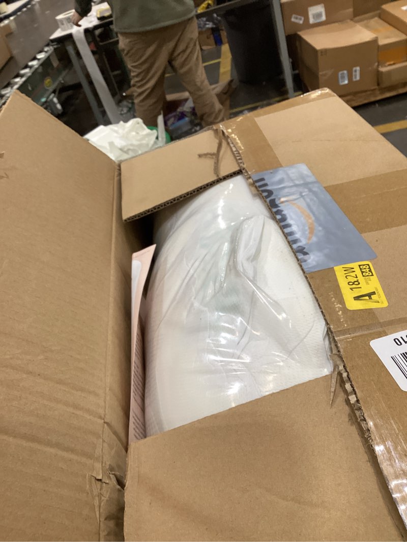 Condition photo showing As Is for XXL Dog Bed for Extra Large Dogs, Giant Orthopedic Dog Bed with Cooling Gel Memory Foam, Waterproof Pet Bed with Removable Washable Cover, 53" Pet Sofa bed Dutch Velvet with Bone Toy, Light Gray Light Grey XX-Large(53"L x 42"W x 9.5"Th)