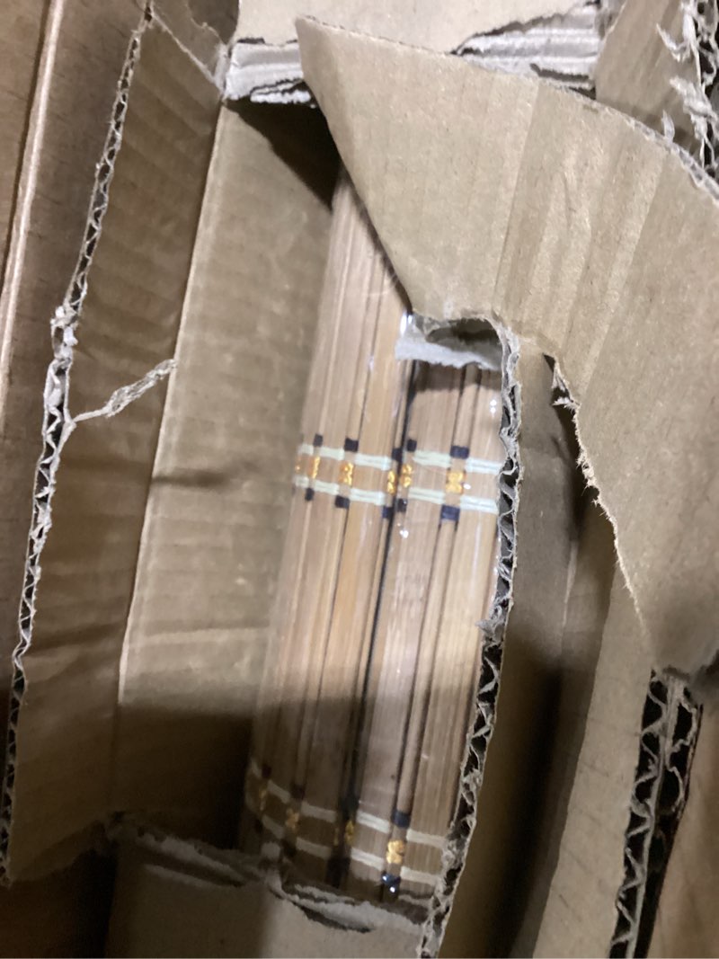 Condition photo showing Good Condition for hiapes bamboo blinds for interior window, bamboo shades for indoor windows, custom size, easy install roller shades for indoor window and outdoor patio