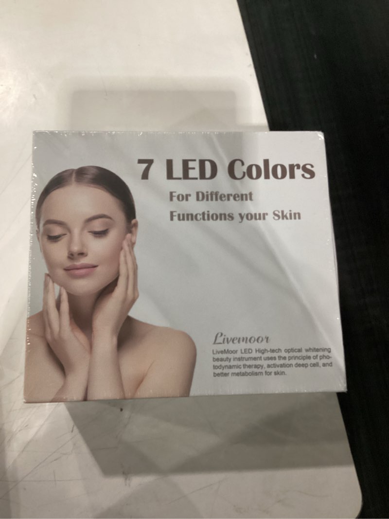 Condition photo showing New/Like New for red light therapy for face, led face mask light therapy, anti-aging infrared therapy for wrinkles, fine lines, 7-1 colors led facial skin care mask