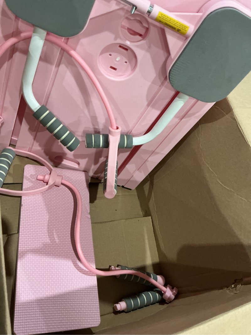 Condition photo showing Good Condition for multi-functional pilates board, foldable home pilates reformer, ab & core strength workout equipment, 300lbs capacity, pink, 47.1 x 16 x 3 inches