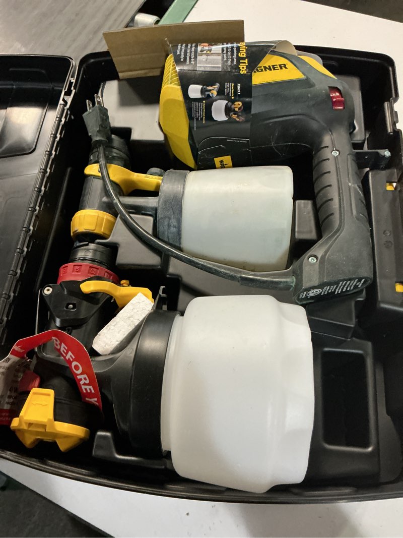 Condition photo showing As Is for wagner flexio 3500 electric handheld hvlp paint sprayer (compatible with stains)