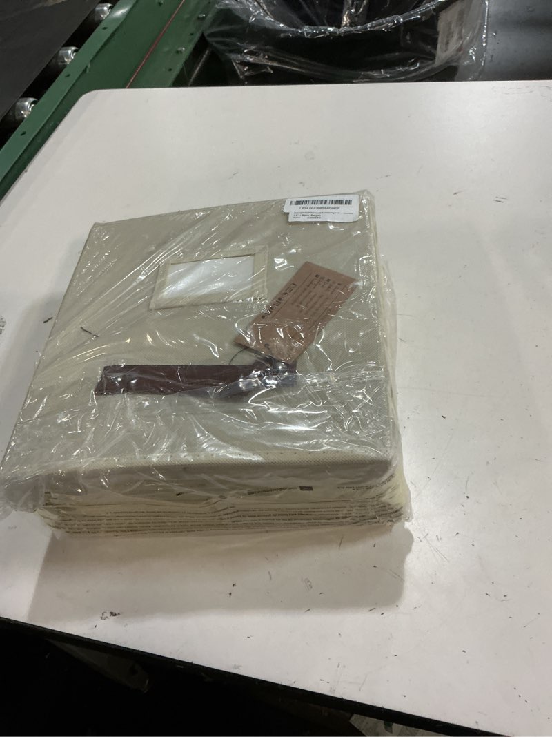 Condition photo showing Good Condition for decomomo storage bins, cube storage bin with labels, fabric storage cubes for shelves (10.5" x 11" / 6pcs, beige) beige cube 11" / 6pcs