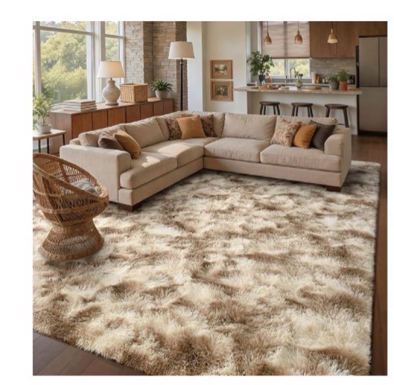 8x10 ft extra large shag rugs for living room, ultra soft fluffy furry area rugs for bedroom indoor