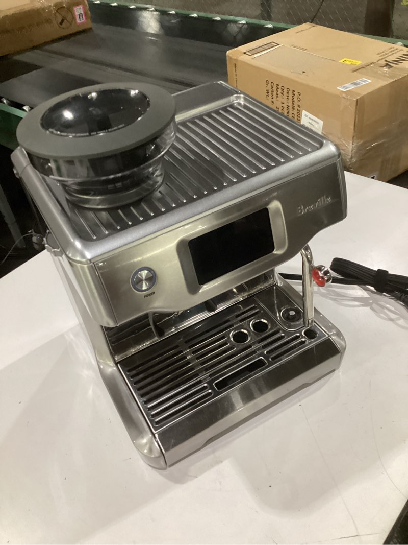 Condition photo showing As Is for (used, not tested)breville barista touch espresso machine bes880bss, brushed stainless steel