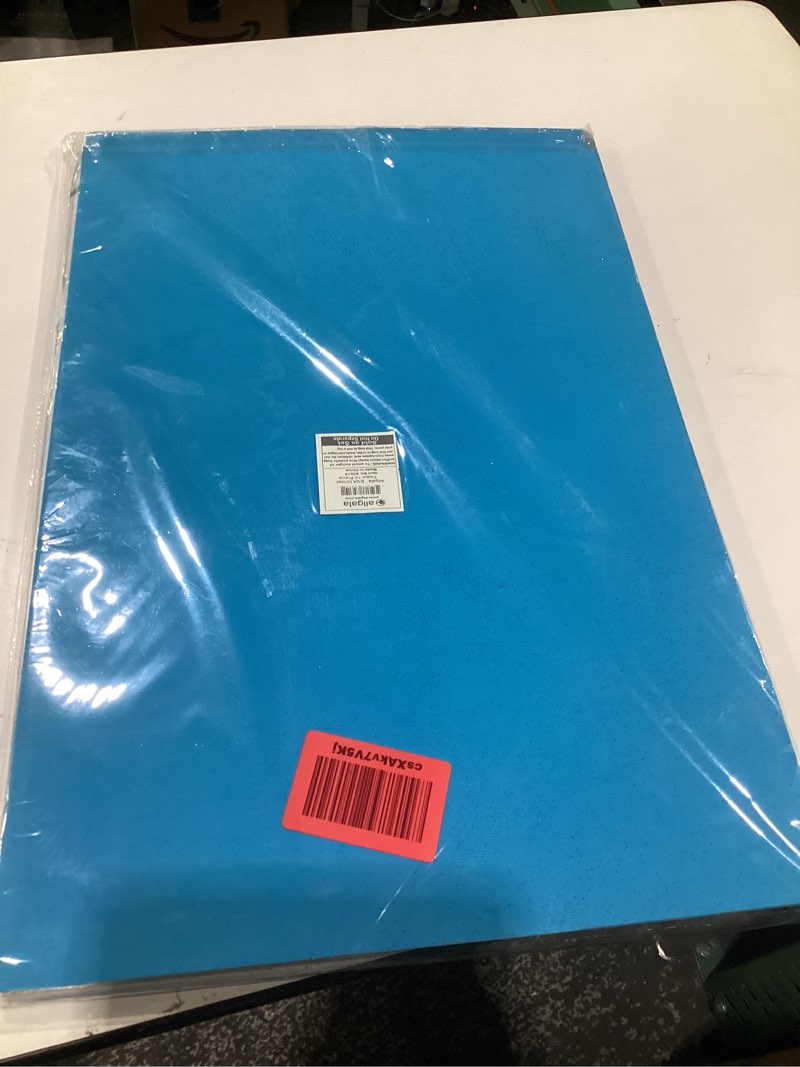 Condition photo showing Good Condition for allgala jumbo self-adhesive glitter eva foam sheets paper sheets for arts crafts projects, classrooms, diy projects, back to school suppliers, art class (pack of 10, 16x24 inch, blue) 16x24-non-adhesive blue