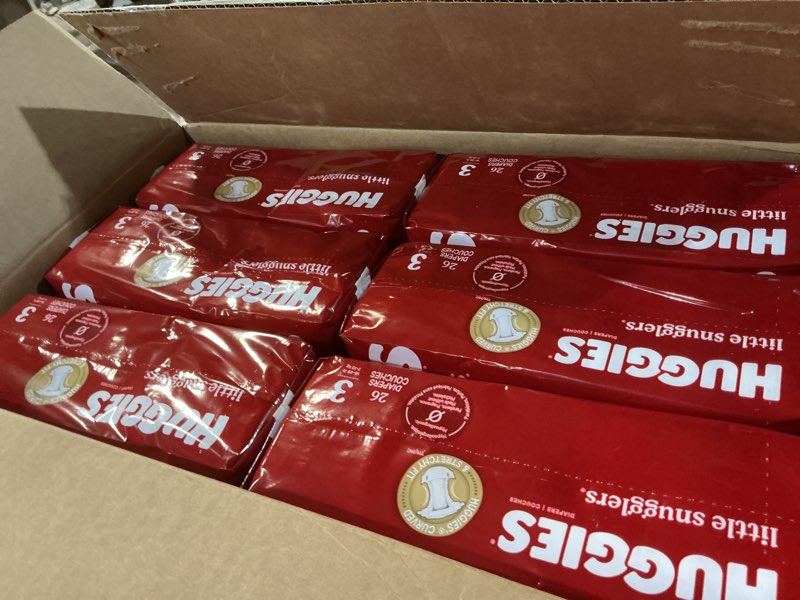 Condition photo showing New/Like New for Baby Diapers Size 3 (16-28 lbs), 156ct, Huggies Little Snugglers Size 3 156