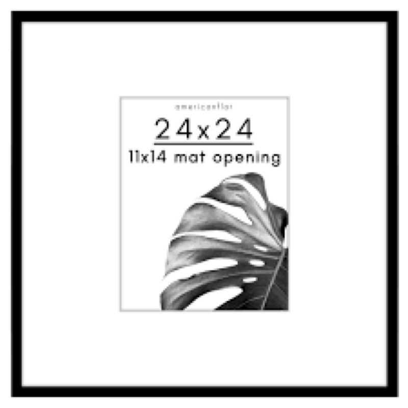 Picture Frame with Oversized Mat - Gallery-Style Frames for Photos or Artwork - Multiple Sizes