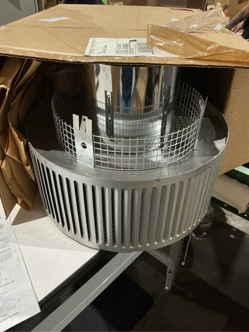 Condition photo showing Good Condition for superior round top termination cap with louvered screen for 8" wood burning chimney