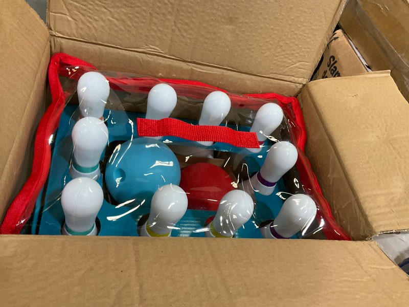 Condition photo showing Good Condition for Chuckle & Roar 10-Pin Kids Bowling Set with Pin Pal – Indoor Active Game for Family Game Night, Easy Setup & Cleanup, Color & Number Learning Toy, Ages 3+