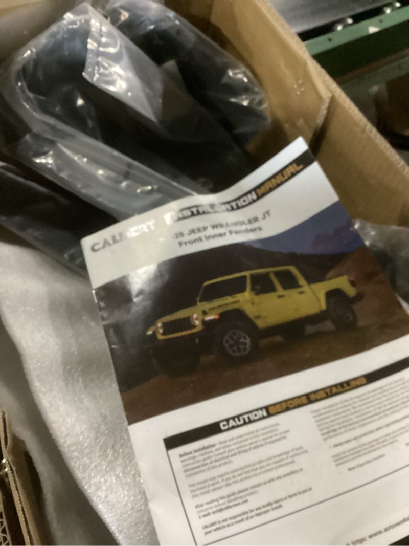 Condition photo showing New/Like New for hooke road jl/jt aluminum front inner fender liners compatible with 2018-2026 jeep wrangler jl & 2020-2026 gladiator jt (excluding rubicon 3.6l engine) - 2 pcs