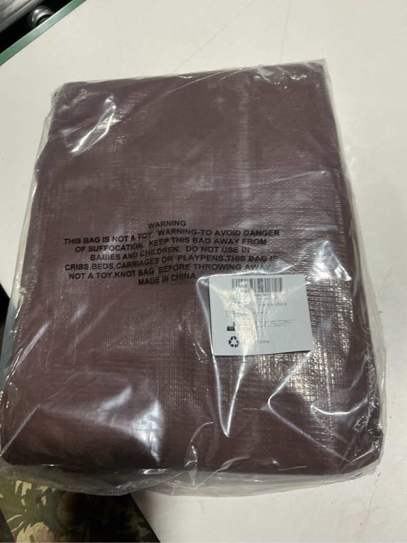 Condition photo showing Good Condition for Keten Tarps Heavy Duty Waterproof 10X20Ft, 10 Mil Thick Multipurpose Poly Tarp Tear & Fade Resistant, UV Blocking, Outdoor Tarp with Reinforced Grommets for Roof, Camping, Patio, Pool (Brown/Silver) 10mil Brown/Silver 10x20ft