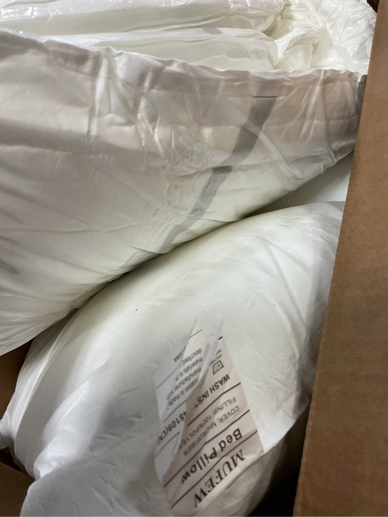 Condition photo showing Good Condition for MUFEW King Size Pillows Set of 4, Firm Hotel Pillows for Sleeping, Coolings Bed Pillows for Side & Back Sleepers, Down Alternative Filling, 20 x 34 Inches King 4