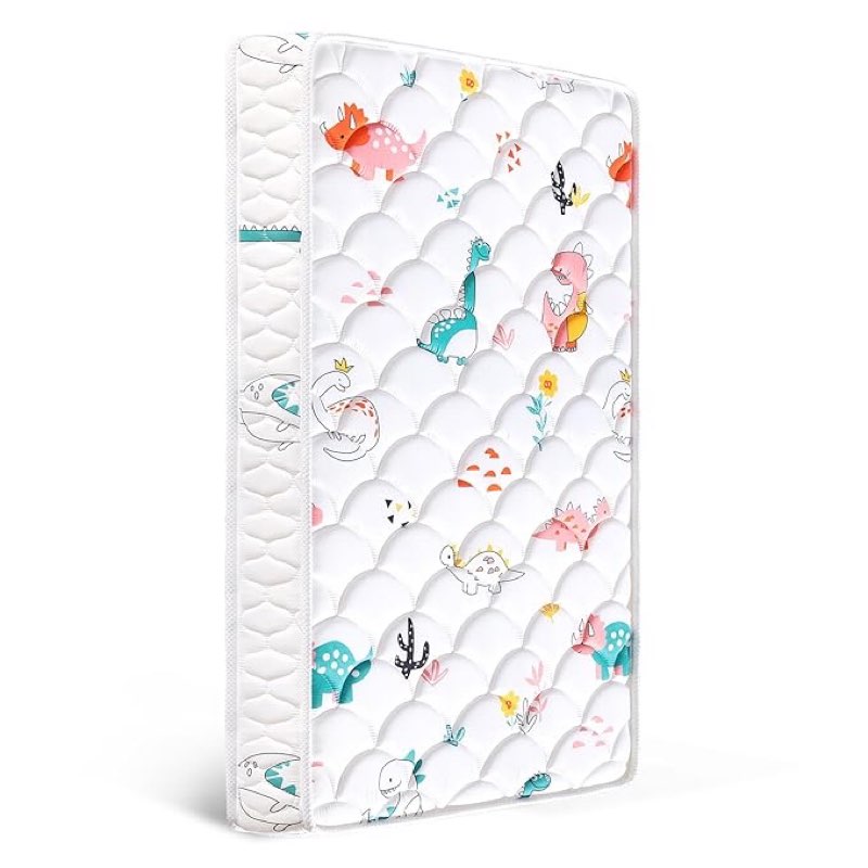 premium 5" crib mattress and toddler mattress, dual-sided and firm, hypoallergenic crib mattress, fits standard crib and toddler bed