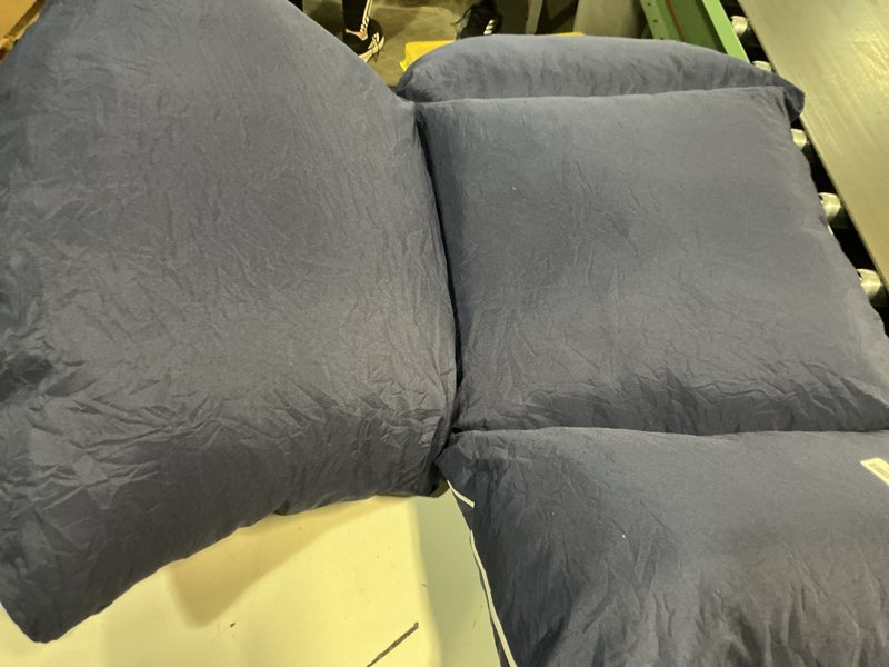 Condition photo showing As Is for MAGIC ELEPHANT Egg Chair Cushion, Memory Foam Indoor Outdoor Hanging Egg Chair Cushion Replacement, Patio Basket Swing Cushion with Headrest (Blue)