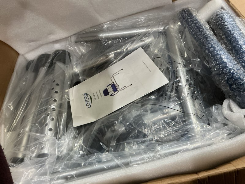 Condition photo showing Good Condition for Sliding Shower Chair Tub Transfer Bench with Swivel Seat, Premium Padded Seat and Backrest, Pivoting Arms, Height Adjustable for Tubs, Inside Shower, for Handicap & Seniors?350 Lbs Blue?Sliding&Swivel?