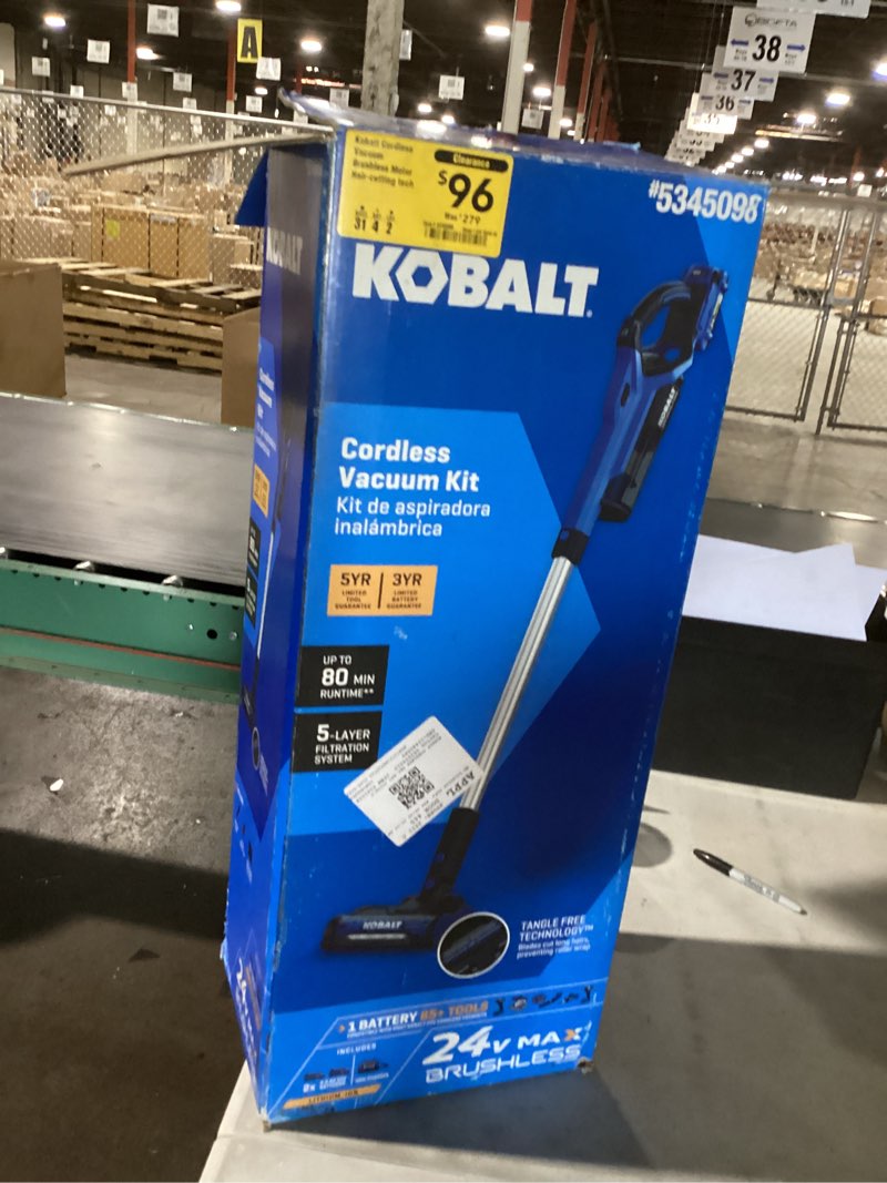 kobalt cordless pet stick vacuum cleaner (convertible to handheld)
