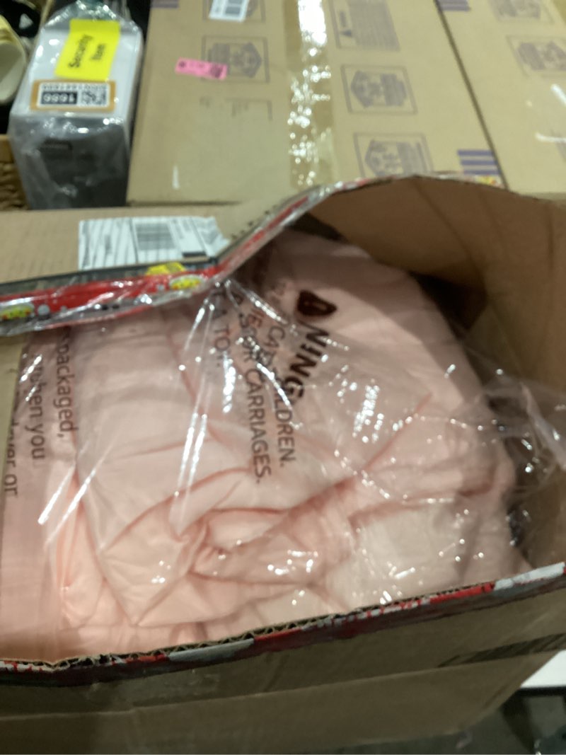 Condition photo showing As Is for Queen Comforter Set Pink - Bed in a Bag Queen Size 7 Pieces, Soft Bedding Set for All Seasons, Premium Queen Comforter Set with Comforter, Sheets, Pillowcases & Shams Queen Pink