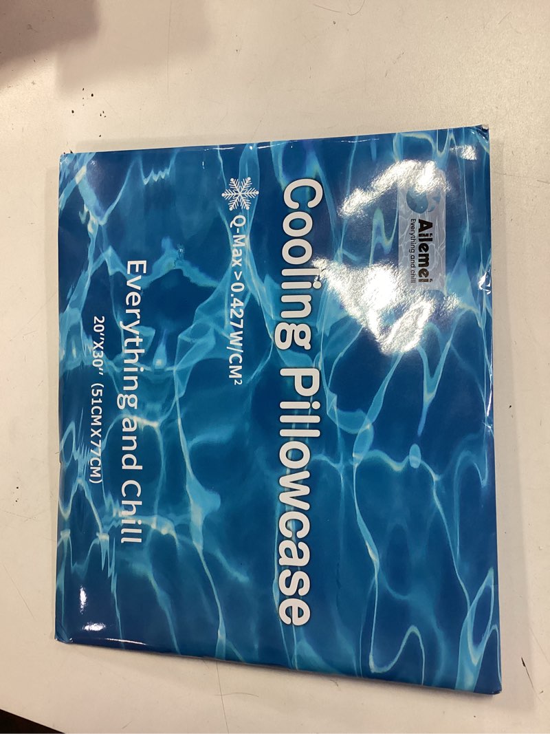 Condition photo showing New/Like New for Cooling Pillow Cases, Queen Size Set of 2 with Double Sided Cold, Moisture Wicking Pillowcase Covers with Hidden Zipper Japanese Cold Tech Pillow Case Protectors for Hot Sleepers and Night Sweats