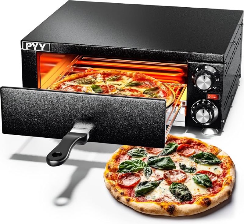 pyy electric pizza oven indoor countertop pizza oven commercial pizza maker machine for home with ti