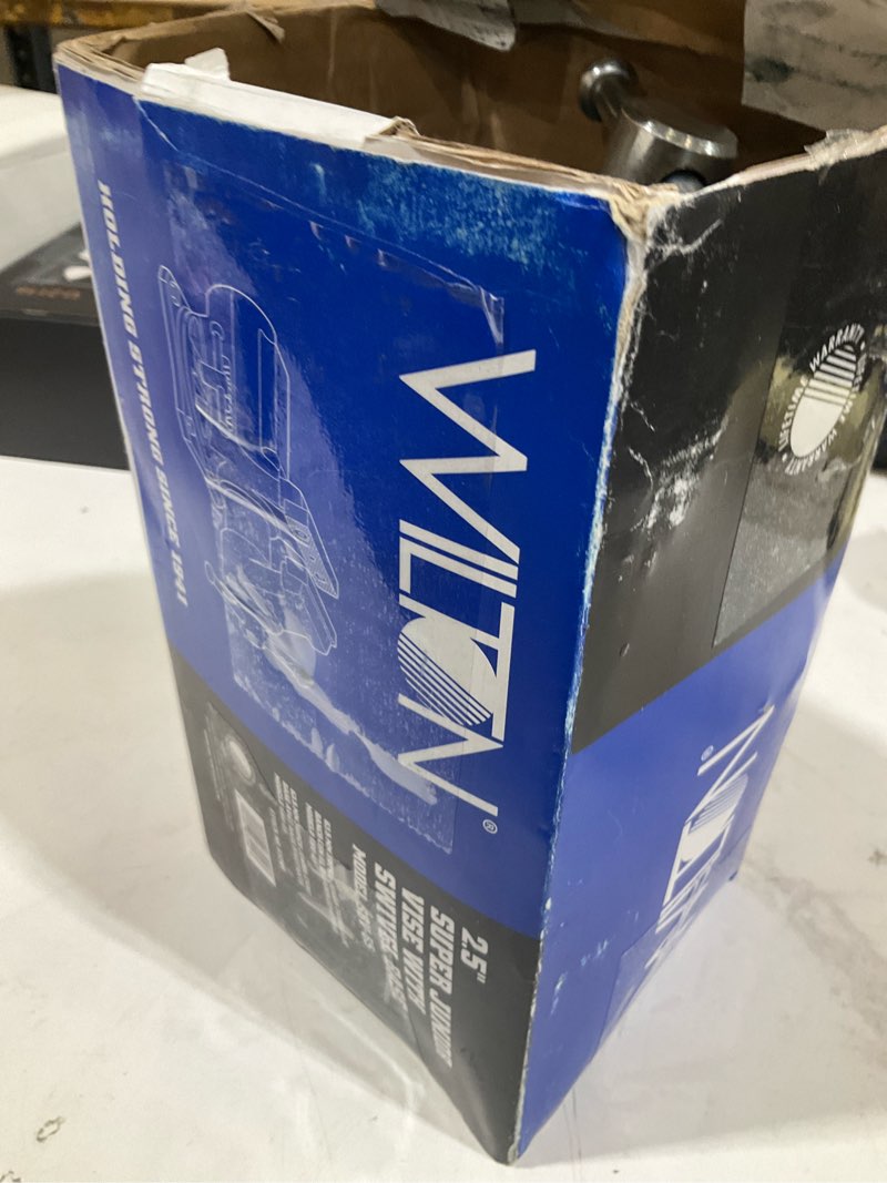 Condition photo showing As Is for wilton super-junior bench vise, 2-1/2" jaw width, 2-1/8" jaw opening, 1-3/4" throat (model sbv-65)