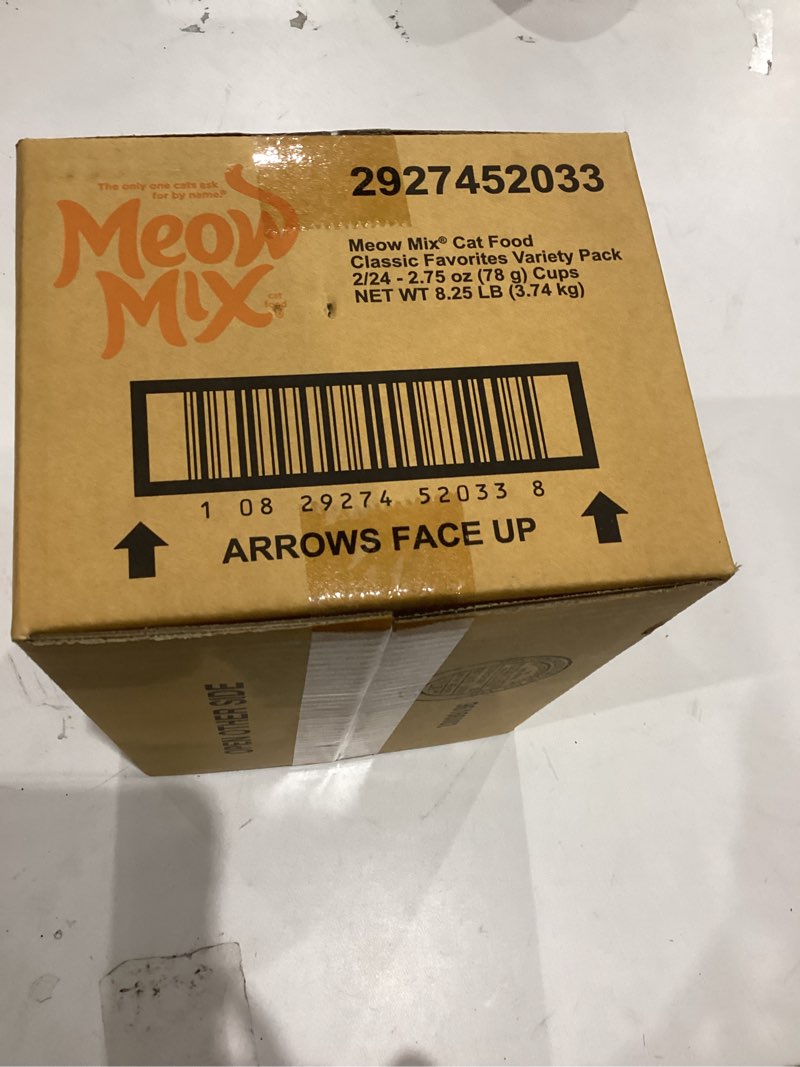 Condition photo showing New/Like New for Meow Mix Tenders in Sauce Classic Favorites Wet Cat Food Variety Pack, 2.75 Ounce Cup (Pack of 48) Variety Pack: Classic Favorites 2.75 Ounce (Pack of 48)