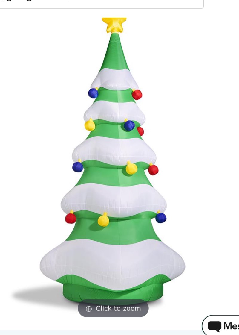 Available only from Hammacher Schlemmer, this is the 15' inflatable Christmas tree that entertains kids and adults alike with a dazzling lightshow. An integrated air pump inflates the decoration in minutes while 18 twinkling LEDs