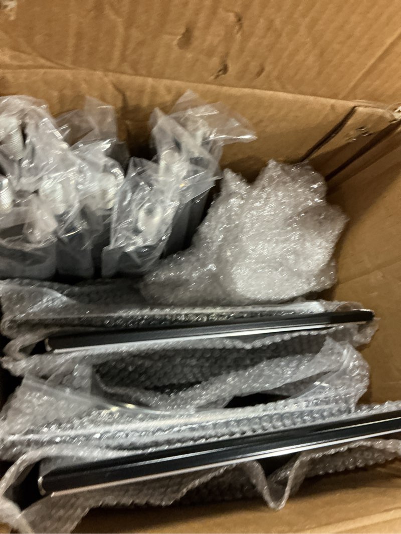 Condition photo showing New/Like New for LEIFIDE 8 Pack Adjustable Heavy Duty Pedestal Sign Holder Floor Stand 8.3 x 11.7'' Adjustable Sign Holder Poster Stand with Aluminum Snap Open Frame, Screen Size A4(Black)