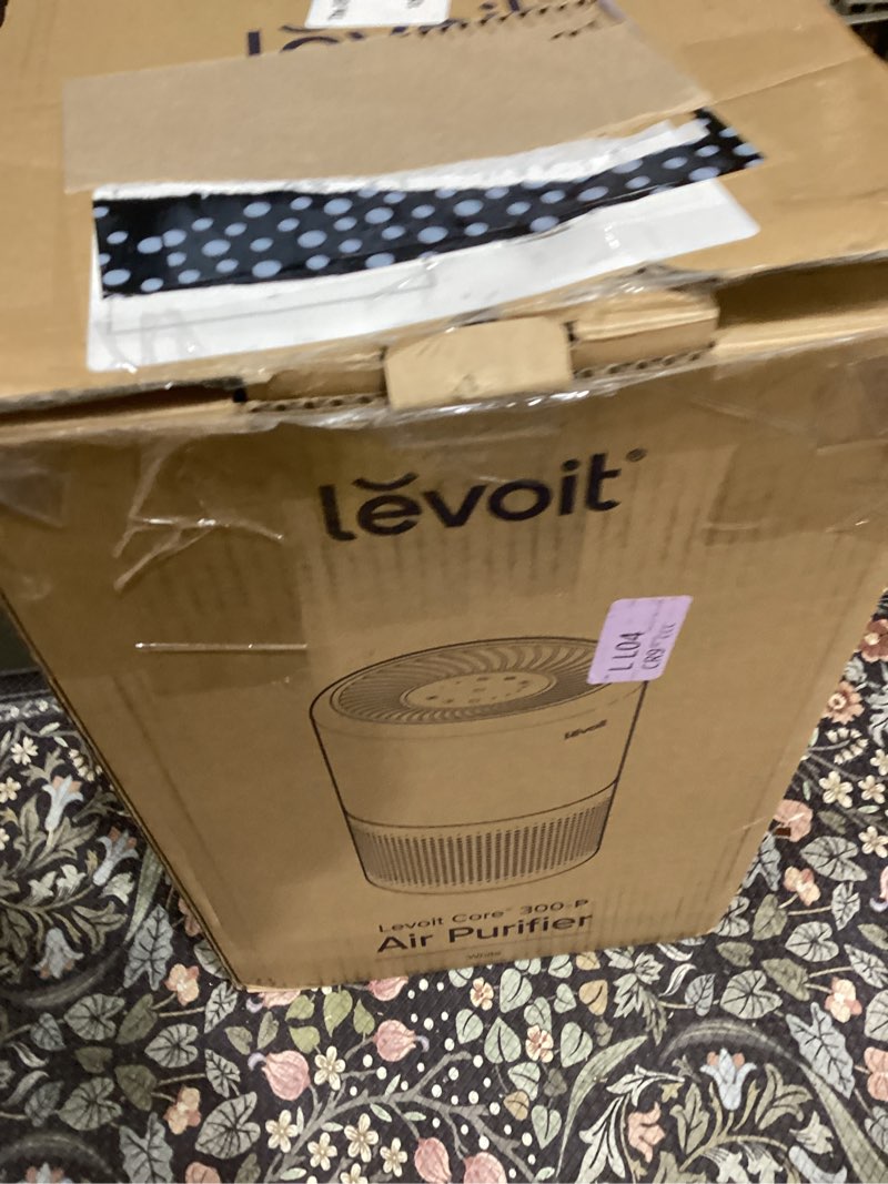 Condition photo showing As Is for LEVOIT Air Purifier for Home Allergens Pet Hair in Bedroom, Covers Up to 1073 ft² by 56W High Torque Motor, AHAM VERIFIDE, 3-in-1 Filter with HEPA Sleep Mode, Remove Dust Smoke Odor, Core300-P, White White Core 300-P 1Pack
