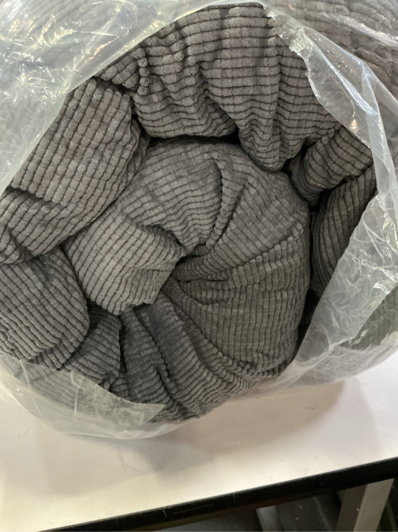 Condition photo showing Good Condition for Headboard Pillow King, Triangle Pillows for Headboard, Head Board Backrest Wedge Pillow for Reading Sitting Working, Daybed Pillows with Removable Cover for Bed Dorm Sofa, Dark Grey Dark Grey King