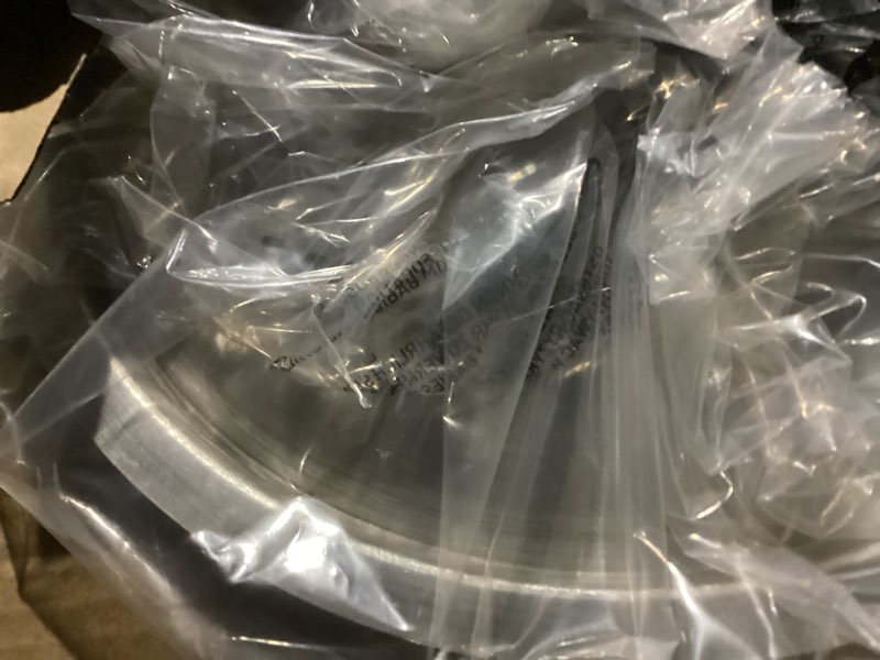 Condition photo showing New/Like New for restaurantware lid only: met lux lid for 6 quart induction sauce pan 1 lid for deep sauce pan - sauce pan sold separately with handle stainless steel lid for cooking pan mirror-finish 6 quarts lid