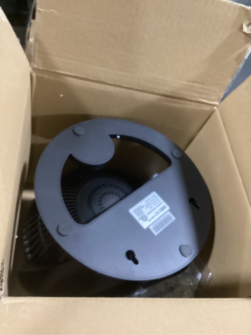 Condition photo showing Good Condition for dreo fan for bedroom, 12 inches, 70ft powerful airflow, 28db quiet table air circulator fans for whole room, 120° adjustable tilt, 3 speeds, desktop fan for home, office, kitchen black