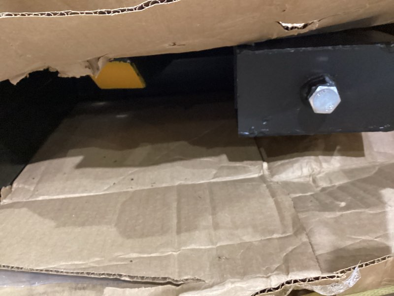 Condition photo showing As Is for item similar))))vevor pallet forks, 4000 lbs clamp on pallet forks, 60\" total length heavy duty pallet forks with adjustable stabilizer bar, tractor bucket forks for loader bucket skid steer tractor 60 inch