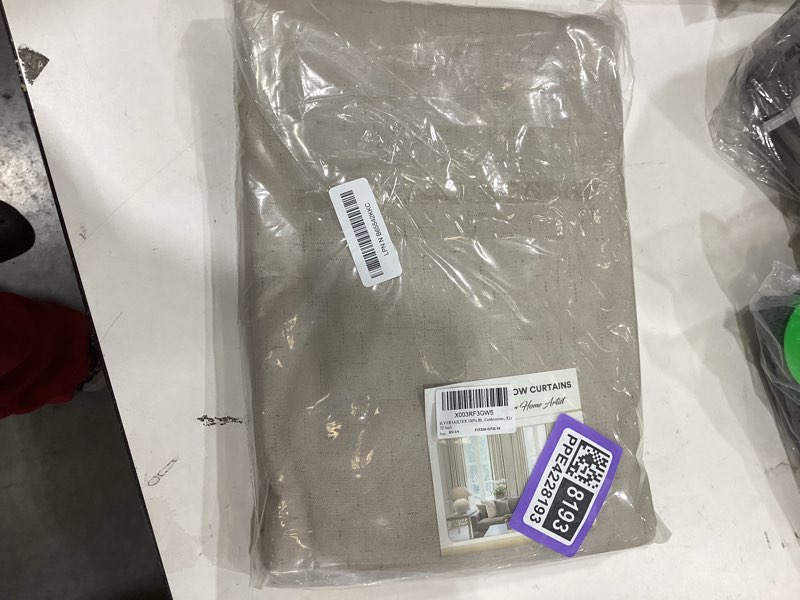 Condition photo showing New/Like New for H.VERSAILTEX 100% Blackout Curtains for Bedroom Thermal Insulated Linen Textured Curtains Heat and Full Light Blocking Drapes Living Room Curtains 2 Panel Sets, Cobblestone, 52x72 Inch Cobblestone 52"W x 72"L (Pack of 2)