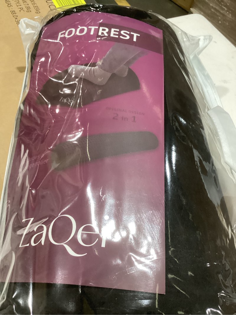 Condition photo showing New/Like New for Zaqei Foot Rest Under Desk Ergonomic Velvet Footstool with Massage Roller Improves Posture Relieves Plantar Fasciitis Reduces Fatigue for Office Home Gaming Adjustable Non Slip Washable Cover