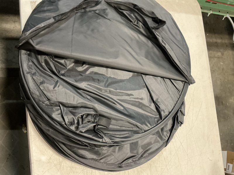 Condition photo showing Good Condition for wolfwise pop up shower tent for camping essentials, portable instant changing tent with ventilation window & carry bag, privacy dressing room bathroom toilet for beach & outdoor, standard, black black standard: 6'3" h, 39.4" w