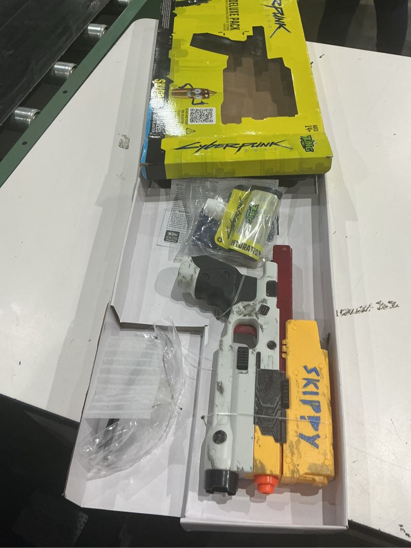 Condition photo showing As Is for skippy cyberpunk 2077 replica - deluxe pack, ages 14+