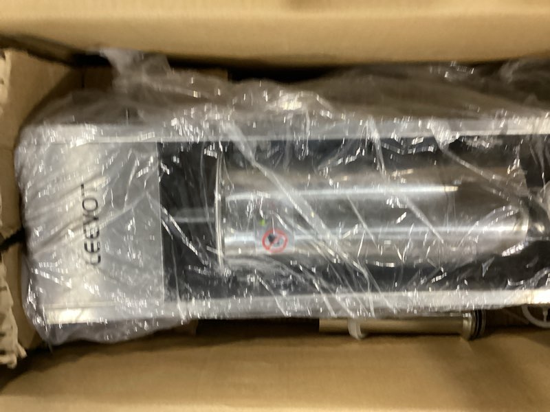 Condition photo showing New/Like New for leevot 11 lb. vertical manual sausage stuffer - stainless steel, 2 speeds, 4 filling tubes
