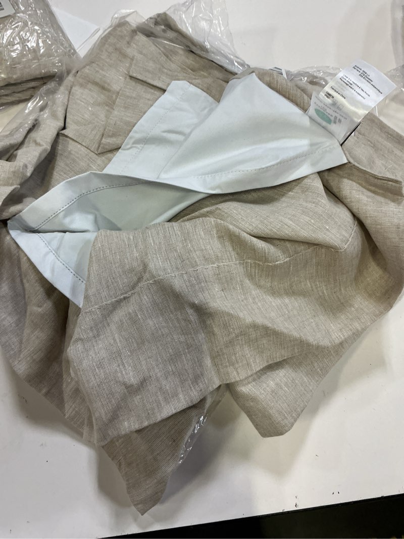 Condition photo showing Good Condition for european linen true blackout curtain, 48x108, flax