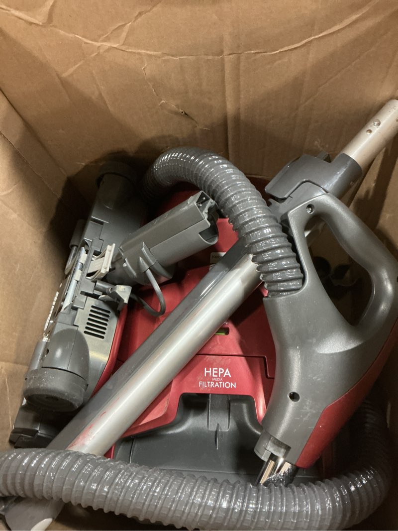 Condition photo showing As Is for kenmore 81414 bagged canister vacuum cleaning tools, 400 series + telescoping wand, red kenmore 400 series + telescoping wand