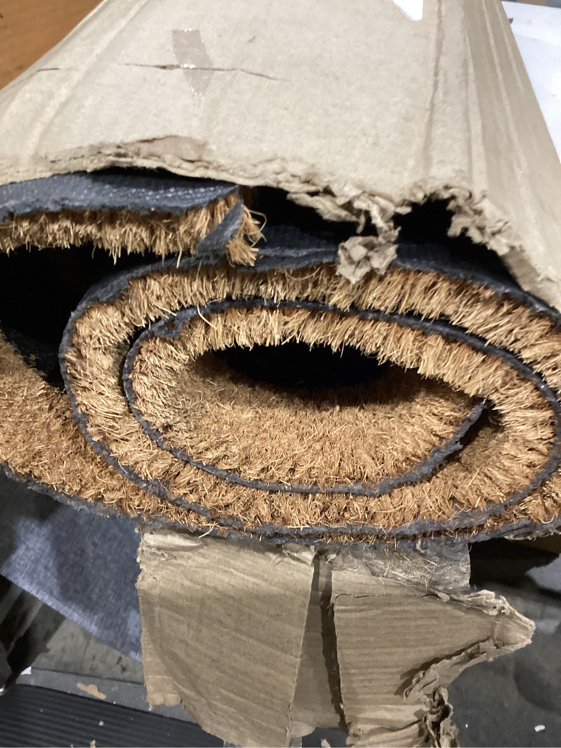 Condition photo showing As Is for mip brand doormat natural coco coir door mat welcome hope you like basketball (30" x 18")
