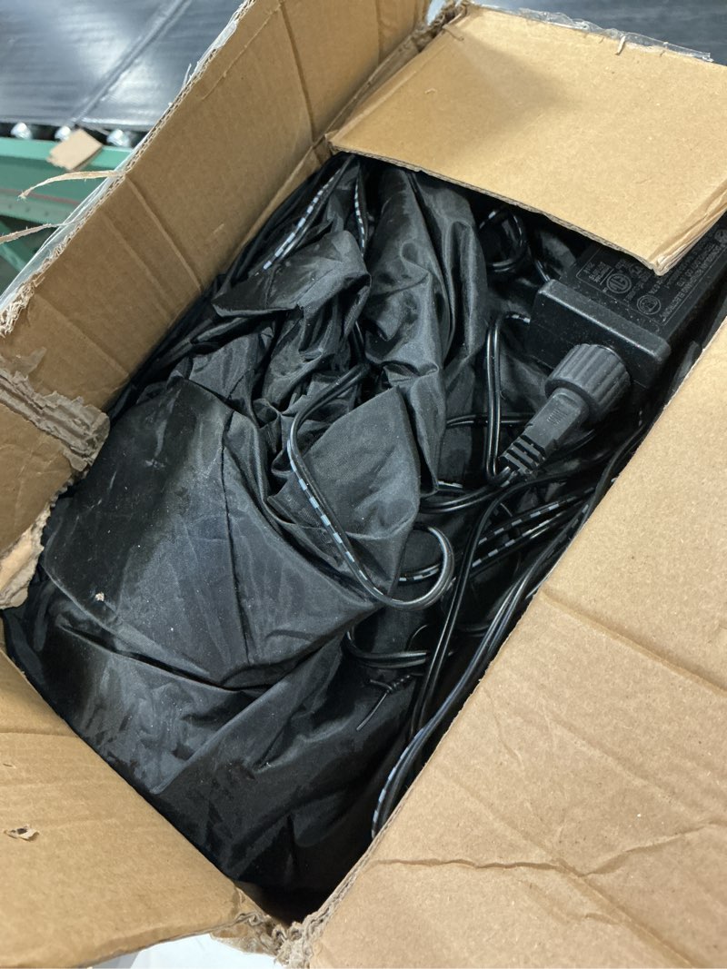 Condition photo showing As Is for 12 Ft by 5.9 Ft Giant Christmas Inflatables Nutcracker Soldier Build in LED Lights, Outdoor Xmas Decoration, Blow Up Nutcracker for Square Lawn Garden Patio Holiday Party Decor