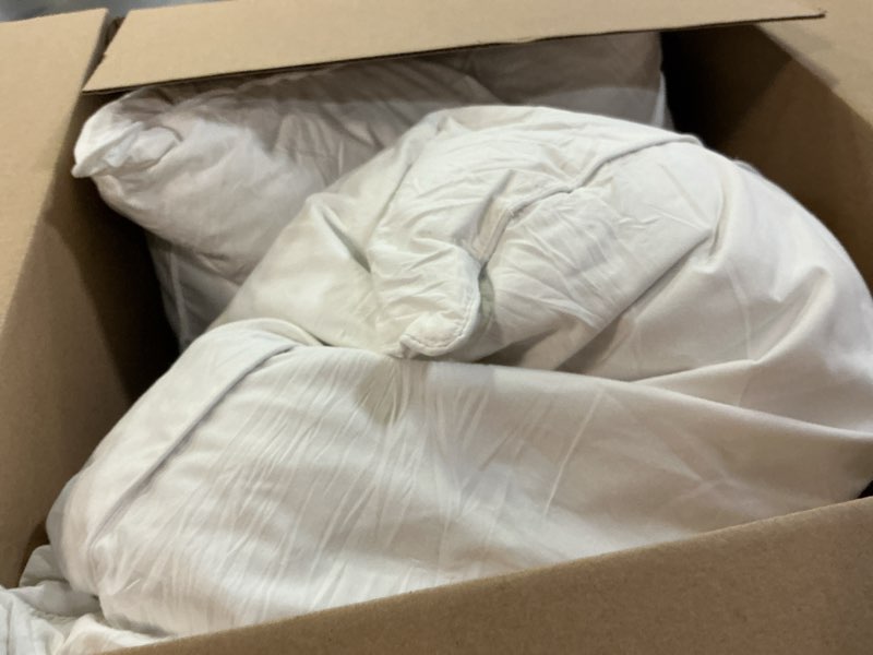 Condition photo showing As Is for bhz throw pillows 20x20 euro pillow inserts set of 2, down feather alternative pillow inserts, decorative soft large square white throw pillows insert for couch bed dorm sofa with breathable cover white 20x20 inch (pack of 2)