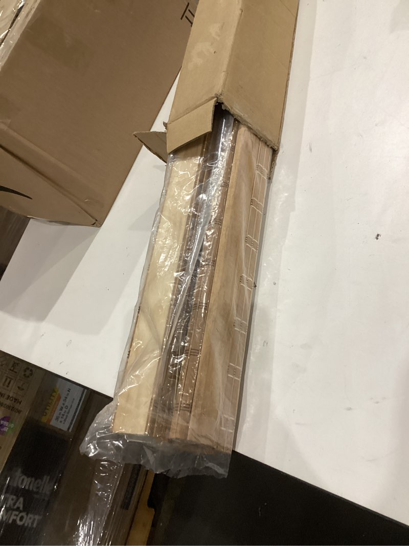 Condition photo showing As Is for lazblinds no tools no drill cordless bamboo roman shades, light filtering window treatment, roll up bamboo blinds for windows 20'' w x 48'' h, brown light filtering-brown206 20" w x 48" h