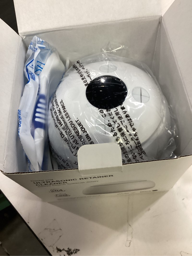 Condition photo showing Good Condition for ultrasonic retainer cleaner machine, 45khz denture dome with uv light,dental cleaning pod for aligners, mouth guards, night guards, toothbrush,jewelry,200ml capacity