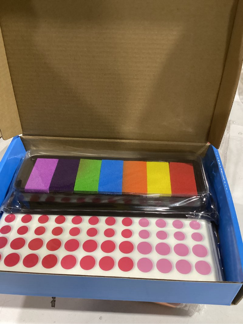 Condition photo showing Good Condition for D-FantiX Dot Art Sticker Book with Ink Pad, Mess-Free Finger Painting for Toddlers, Kids Arts and Crafts Supplies, Travel Toys Airplane Activities, Christmas Stocking Stuffers Gifts for Girls Boys