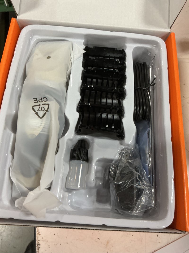 Condition photo showing New/Like New for oneisall dog clipper low noise, dog grooming kit with rechargeable, pet shaver cordless electric quiet hair clipper set for dogs cats pets?gold?