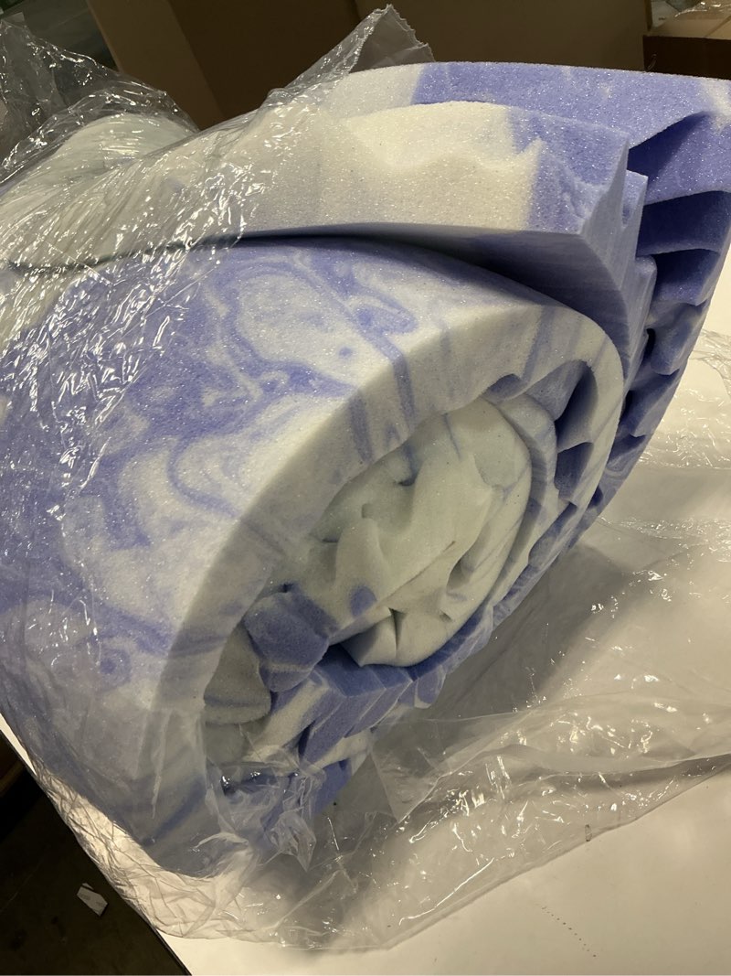 Condition photo showing As Is for Dreamsmith 3 Inch 7-Zone Twin XL Memory Foam Mattress Topper, Cooling Gel Infused Foam Mattress Pad, Twin XL Size Bed, CertiPUR-US Certified, Dorm Room Essentials Twin XL 3 Inch