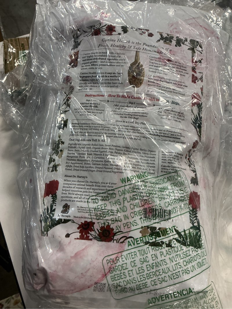 Condition photo showing Good Condition for dr. harvey's canine health miracle dog food, human grade dehydrated base mix for dogs with organic whole grains and vegetables