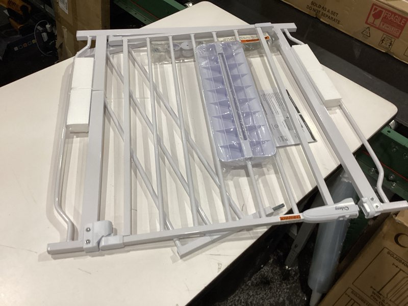Condition photo showing Good Condition for baby gate no drilling, 29"-40" auto close dog gate indoor for doorways & stairs, pressure mounted adjustable pet gate, easy walk through child gate for children & pets stroller friendly, white