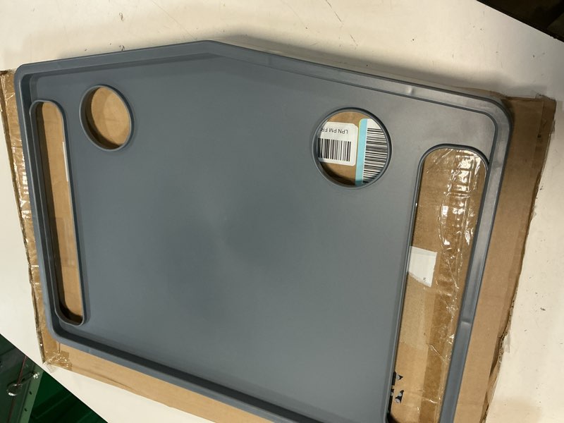 Condition photo showing Good Condition for walker tray table with 2 cup holders - universal trays for standard folding walkers - home mobility accessories by bluestone (gray)